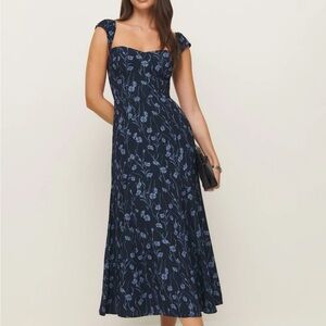 Reformation Bryson Dress in Georgia Blue